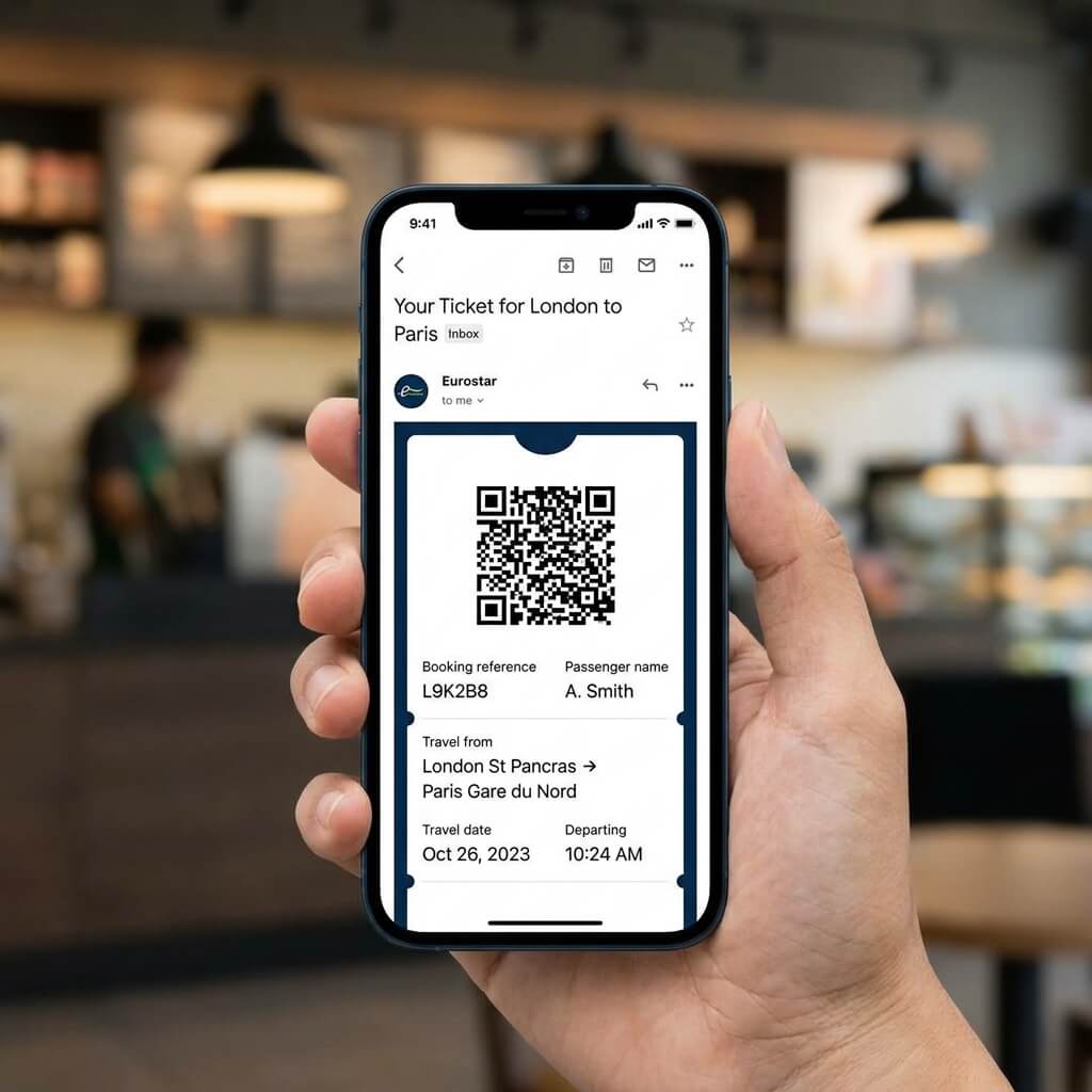 Посадка в поезд по QR-коду с телефона